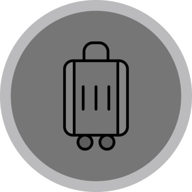 Bir bavul simgesinin vektör illüstrasyonu