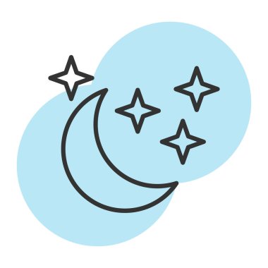 Ay. Web simgesi basit illüstrasyon