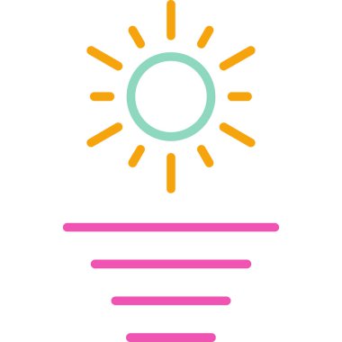 Bir ampul simgesinin vektör illüstrasyonu