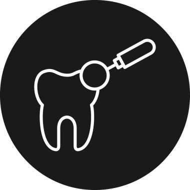 diş simgesi vektör illüstrasyonu