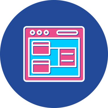 tarayıcı web simgesi basit tasarım