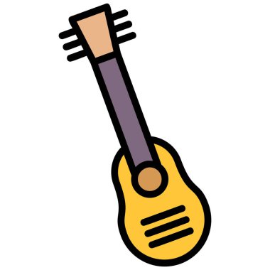 Gitar. Web simgesi basit illüstrasyon