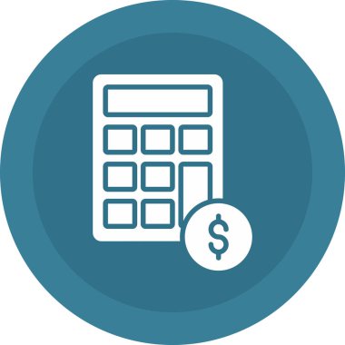 Vektör hesap makinesi simgesi, vektör tasarımı çizimi. hesap makinesi ve hesap makinesi