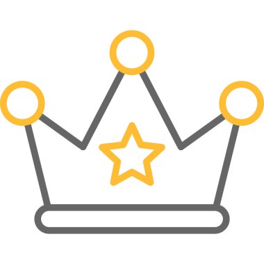 taç düz vektör simgesi