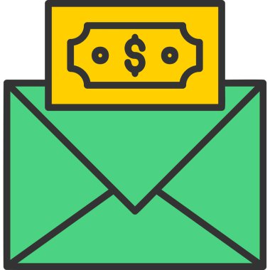 Zarf. Web simgesi basit illüstrasyon