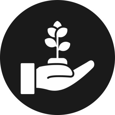 Bitki simgesinin vektör illüstrasyonu