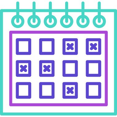 Doldurulmuş takvim tarihi olay simgesi - özet biçimi