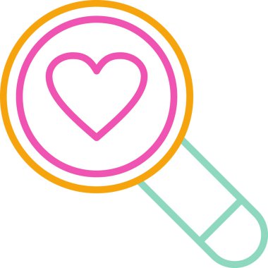 kalp aşkla, basit vektör çizimi