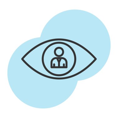 Sosyal medya simgesi vektör illüstrasyon tasarımı ile göz