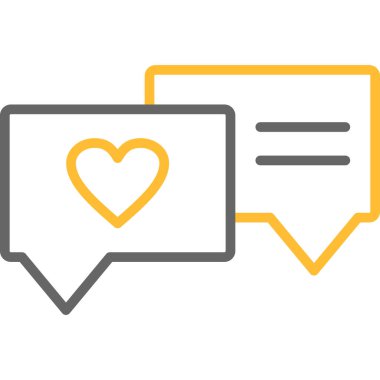 Sohbet iletisi simgesi. vektör çizim