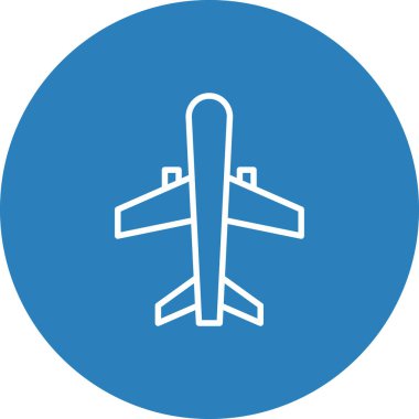 düzlem ikonu vektör illüstrasyonu