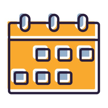 Takvim. Web simgesi basit illüstrasyon