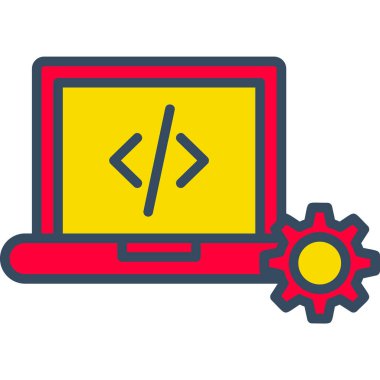 Web geliştirme simgesi. Basit resimleme