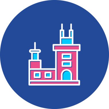 Kule. Web simgesi basit illüstrasyon