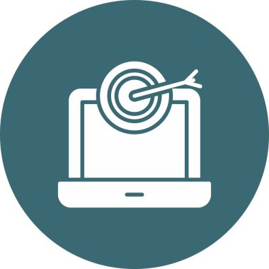 Dizüstü bilgisayar simgesi vektör çizimi