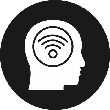 beyin ikonu vektör illüstrasyonu