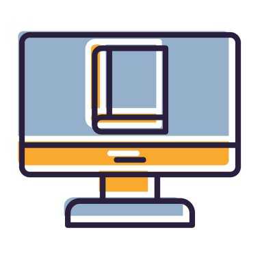 bilgisayar izleyici vektör illüstrasyonu