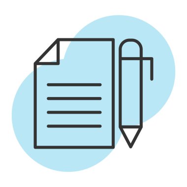 Vektör Belgesi düz simgesi