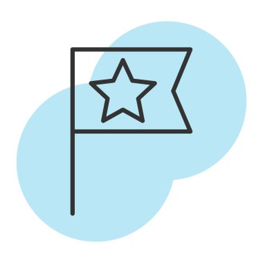 bayrak ikonu vektör illüstrasyonu