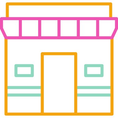 Dükkan. Web simgesi basit illüstrasyon