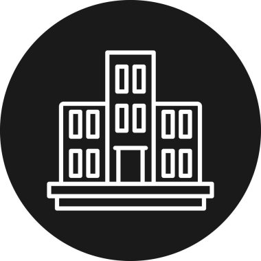 Bina. Web simgesi basit illüstrasyon