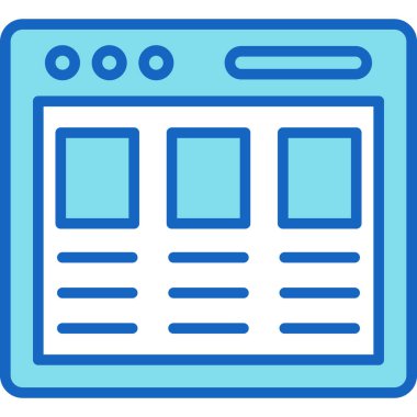 Web tasarım arayüzü simgesi - taslak biçimi