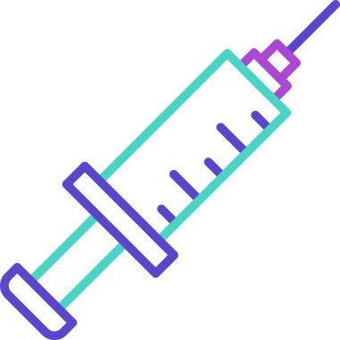 Enjeksiyon. Web simgesi basit illüstrasyon
