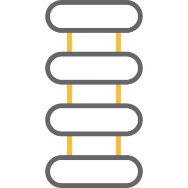 Modern b 'nin vektör illüstrasyonu halat simgesinden yoksun