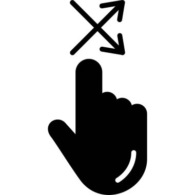 Aşağıya bakan bir elin vektör illüstrasyonu