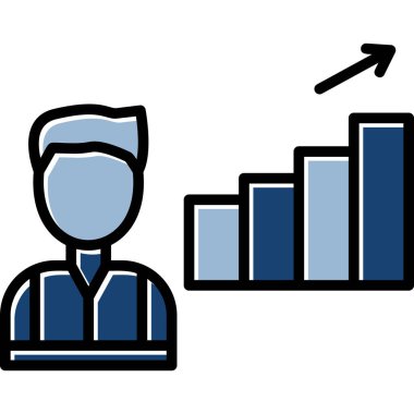 İş adamı ikonu. vektör illüstrasyonu