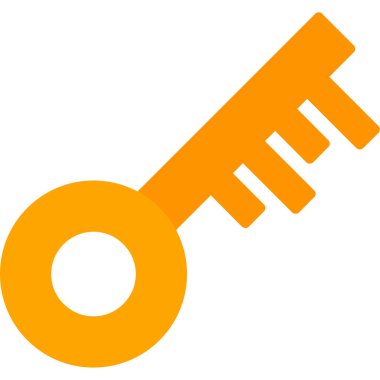 anahtar düz vektör simgesi