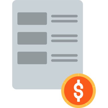 business finanse düz simgesi, düz biçim vektör illüstrasyonu