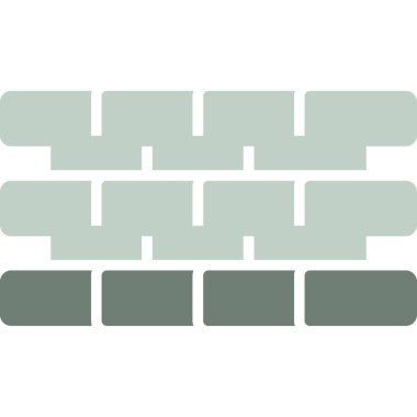 tuğla duvar inşa simgesi ana hat biçiminde