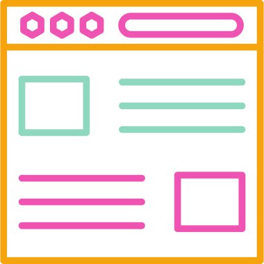 tarayıcı web simgesi basit illüstrasyon