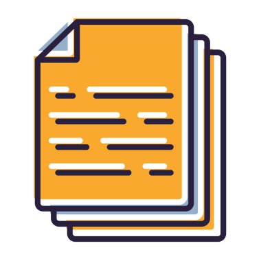 belge simgesi vektör illüstrasyonu