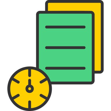 Zaman yönetimi simgesi. beyaz üzerinde izole edilmiş özet zaman yönetimi vektör rengi