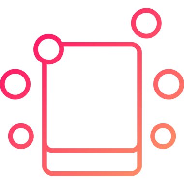 Web ve Geliştirme renk simgesi, vektör illüstrasyonu