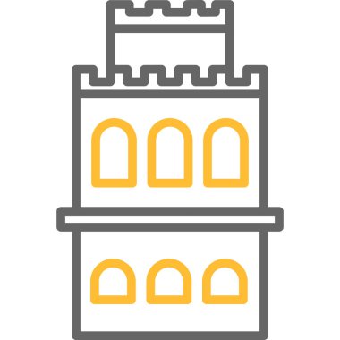 Şato. Web simgesi basit illüstrasyon