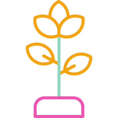 Bitki. Web simgesi basit illüstrasyon