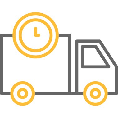 Teslimat. Web simgesi basit illüstrasyon