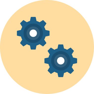 Dişliler. Web simgesi basit tasarım