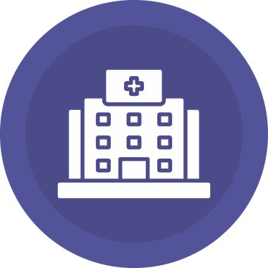 Hastane. Web simgesi basit illüstrasyon