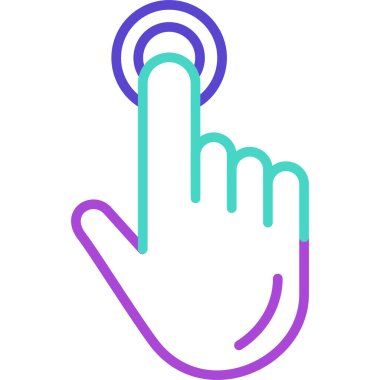 El ve el hareketi simgesi, vektör illüstrasyonu