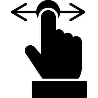 Sağ el işaret eden parmak vektörü çizimi beyaz arkaplanda izole edildi