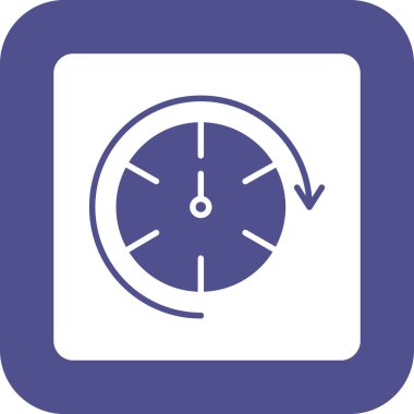 Saat Vektörü Kabartma Simgesi Tasarımı