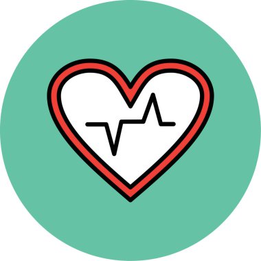 Kalp simgesinin vektör illüstrasyonu