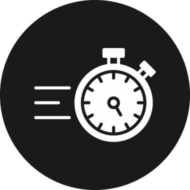 Kronometre vektör illüstrasyonu, basit tasarım simgesi