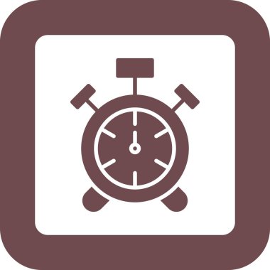 Kronometre simgesi, vektör illüstrasyonu