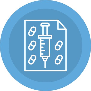 Şırınga simgesinin vektör illüstrasyonu