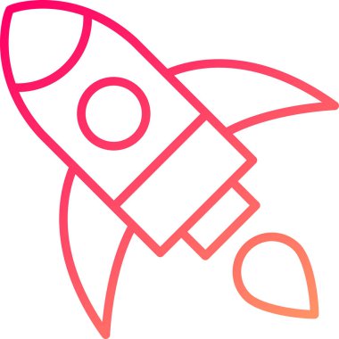 Roket. Web simgesi basit tasarım